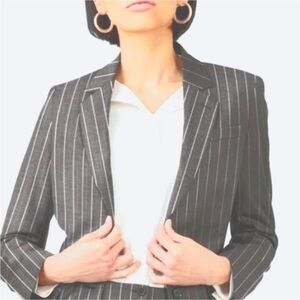 Worthington Stretch Blazer Gray with Pin Stripes NWT